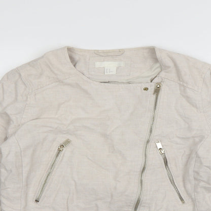 H&M Womens White   Jacket Coat Size 10