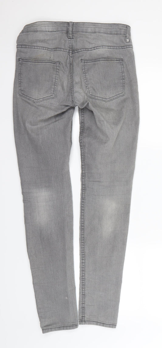 Womens UK Size 6 H&M Extra-Slim Fit Mom Grey Jeans