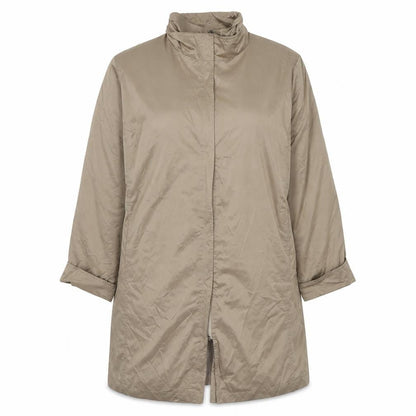 Front view of Milo coats women’s beige 3-in-1 jacket cape, size UK 16