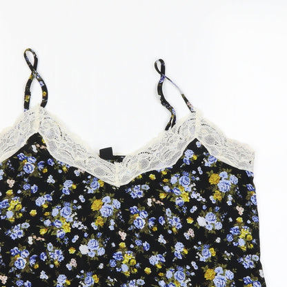 FOREVER 21 Womens Black Floral  Camisole Tank Size M