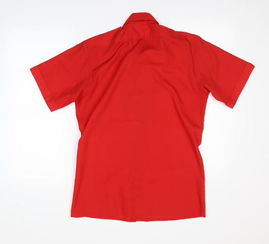Mens UK Size M Nico Red  Button-Up Short Sleeve Casual Shirt