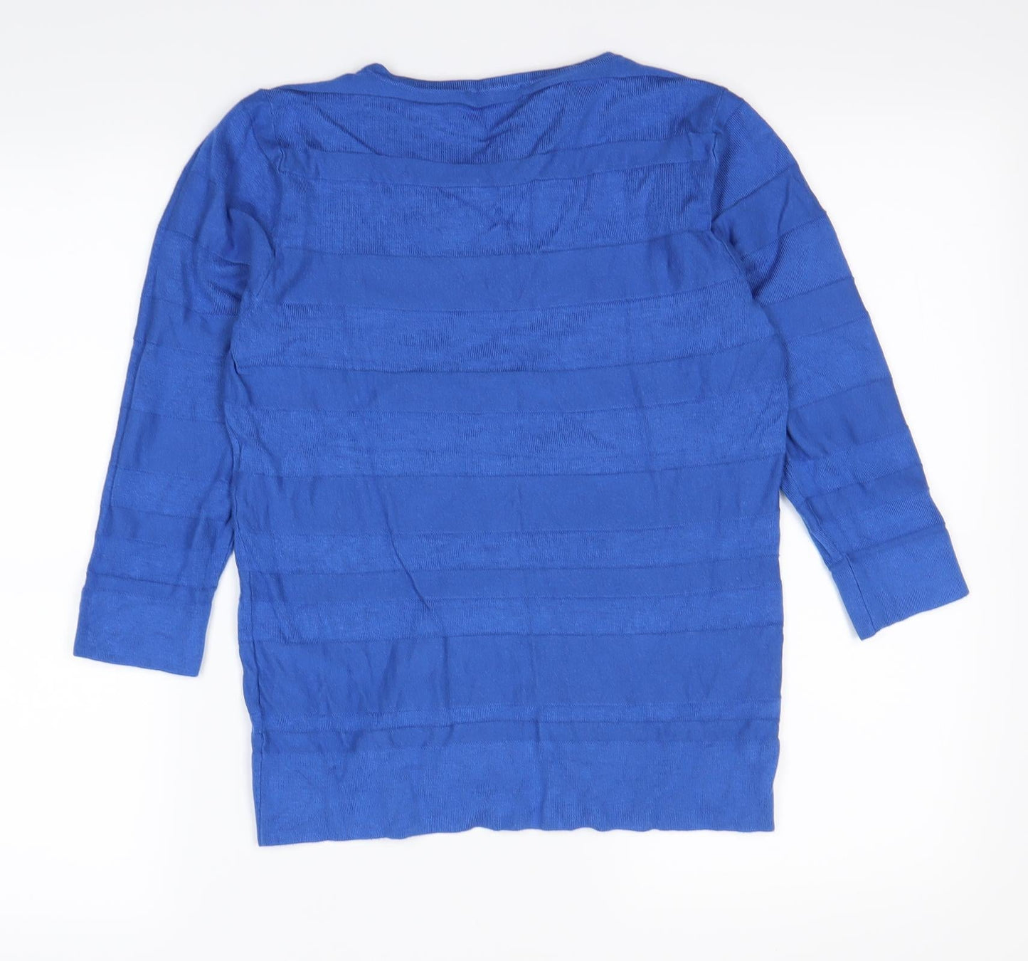 Womens UK Size 12 W Blue Basic T-Shirt