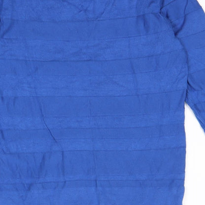 Womens UK Size 12 W Blue Basic T-Shirt