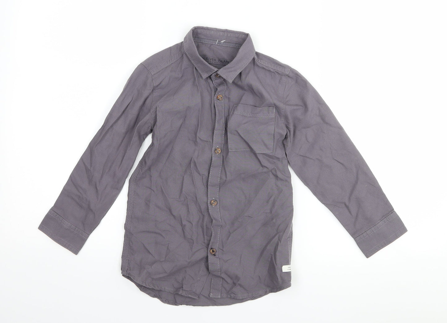 River Island Boys Grey   Basic Button-Up Size 3-4 Years