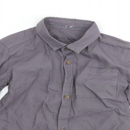 River Island Boys Grey   Basic Button-Up Size 3-4 Years