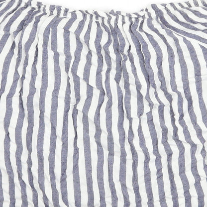 Primark Womens Blue Striped  Basic T-Shirt Size 6