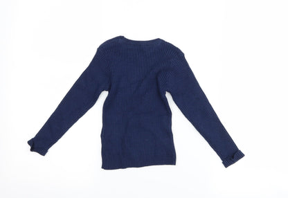 Marks and Spencer Girls Blue   Basic T-Shirt Size 2-3 Years