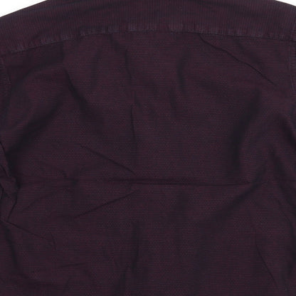 Mens UK Size S NEXT Purple  Button-Up Long Sleeve Casual Shirt