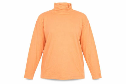 Front view of Principles women’s orange pullover sweatshirt, size UK 12