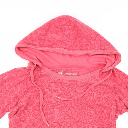 Internationale Womens Pink Animal Print  Pullover Hoodie Size 8