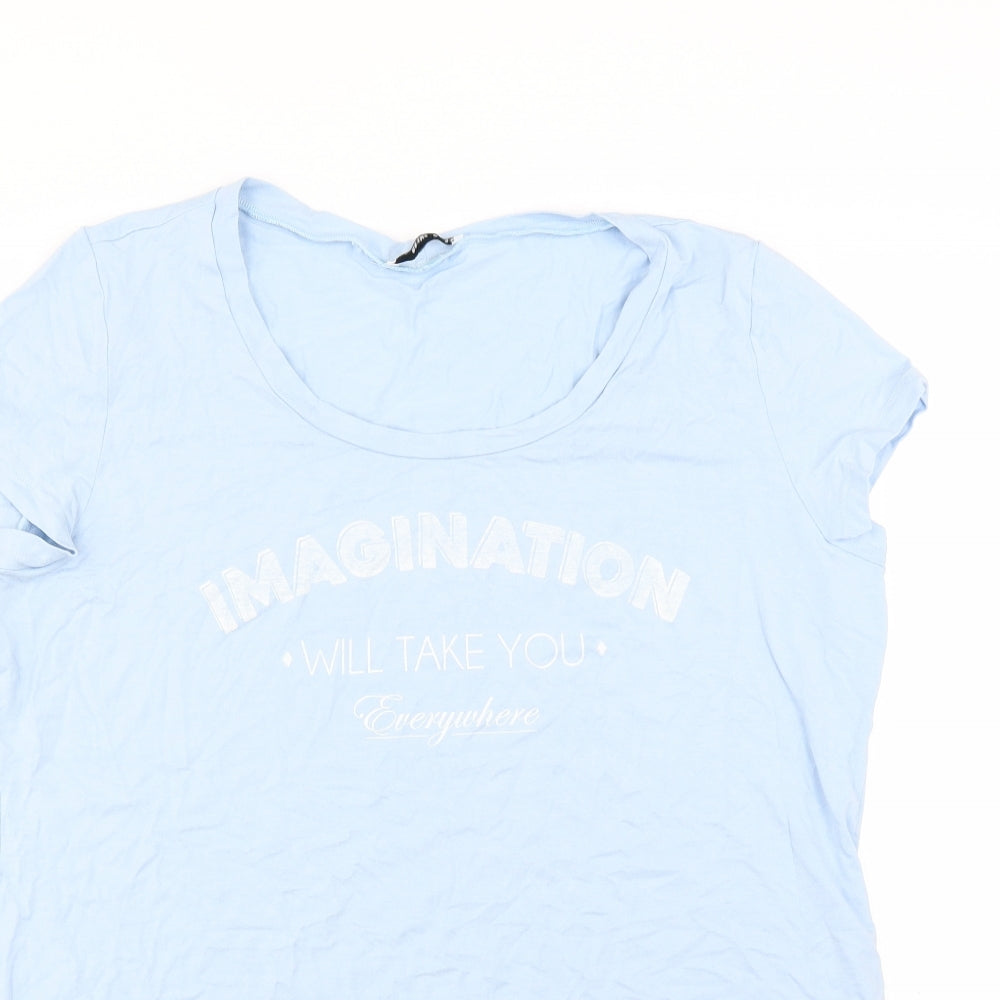 Renuar Womens Blue   Basic T-Shirt Size 16