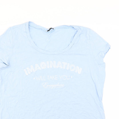 Renuar Womens Blue   Basic T-Shirt Size 16