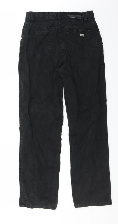Matinee Mens Black Striped  Straight Jeans Size 30 in L28 in