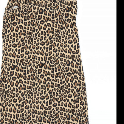 Divided by H&M Womens Brown Animal Print  Mini  Size M