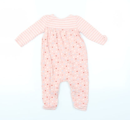 Gap Baby Pink   Babygrow One-Piece Size 6-9 Months  - heart pattern