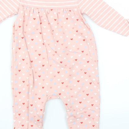 Gap Baby Pink   Babygrow One-Piece Size 6-9 Months  - heart pattern