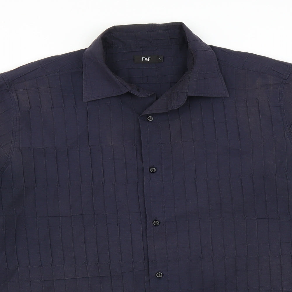 F&F Mens Blue    Button-Up Size L