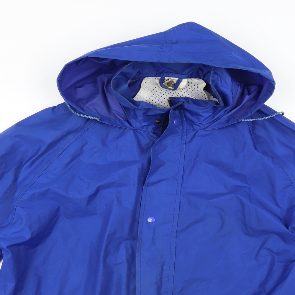 World Wide Sportsman Mens Blue   Rain Coat Coat Size M