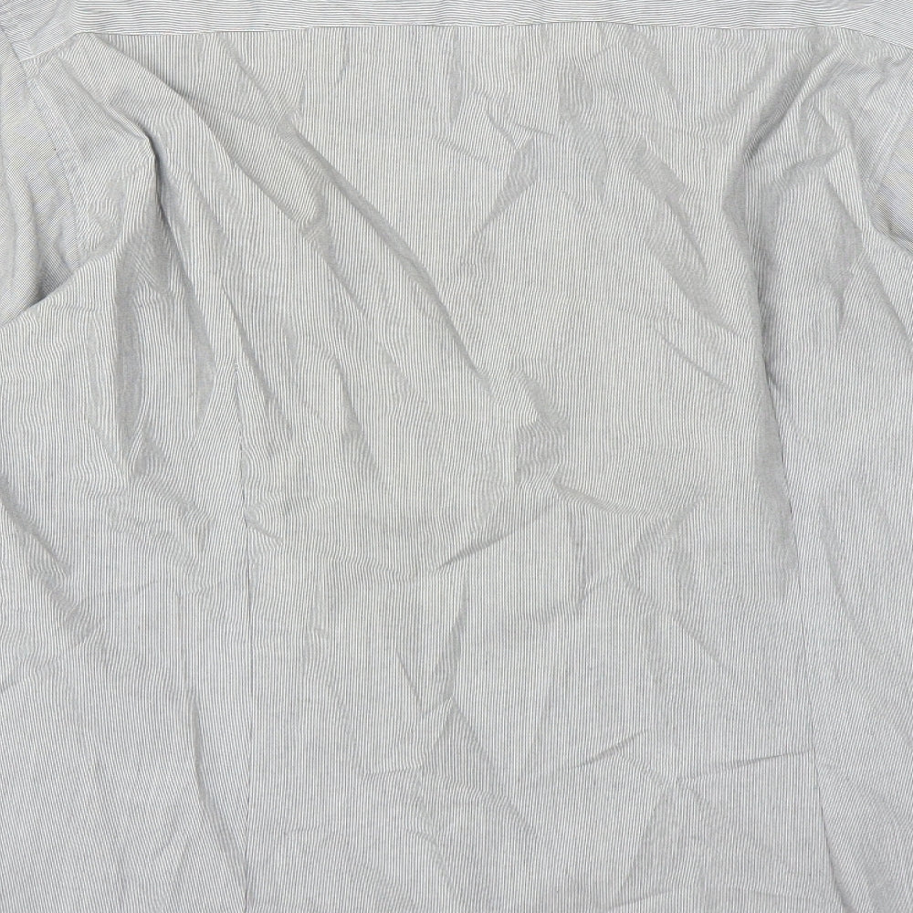 Mens UK Collar Size 16 Cedar Wood State Smart Grey  Dress Shirt