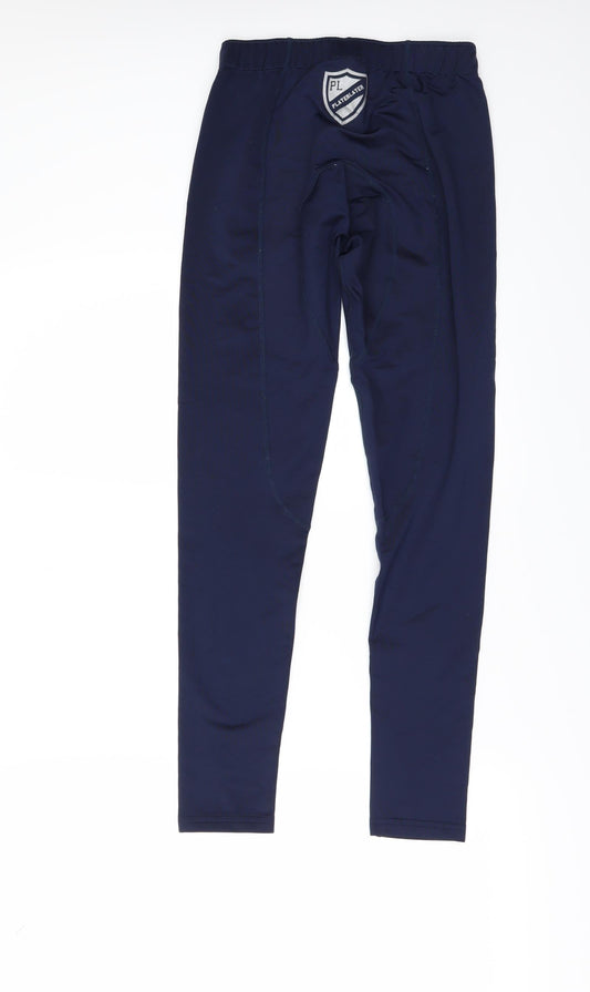 Playerlayer  Womens Blue   Compression Leggings Size 8 L28 in