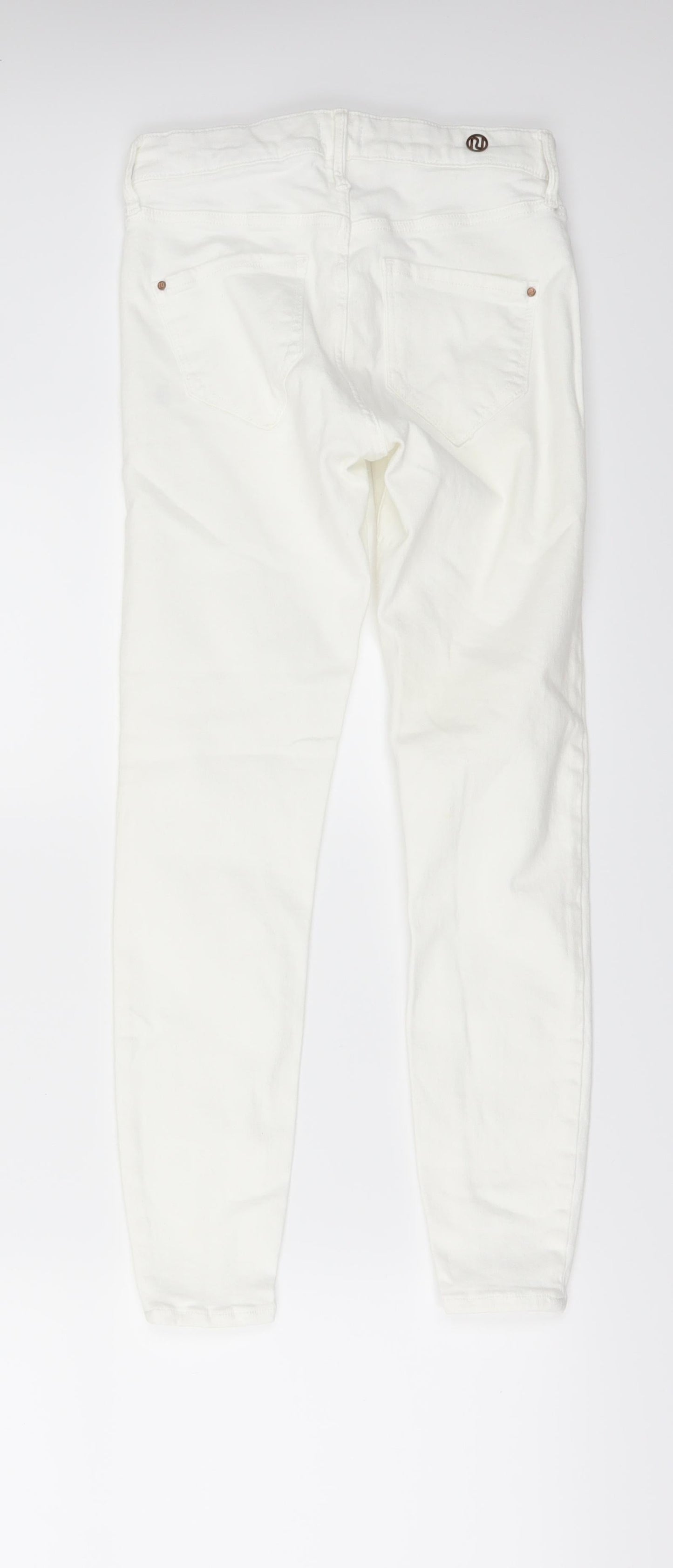 River Island Womens White  Denim Skinny Jeans Size 6 L24 in