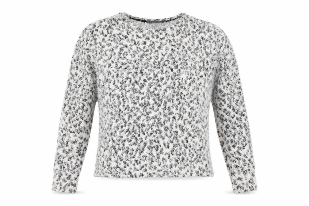 Front view of Primark women’s white animal print jumper size 2xs