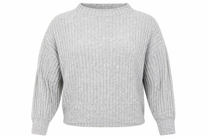 Front view of Marks & Spencer women’s grey jumper, size UK 14