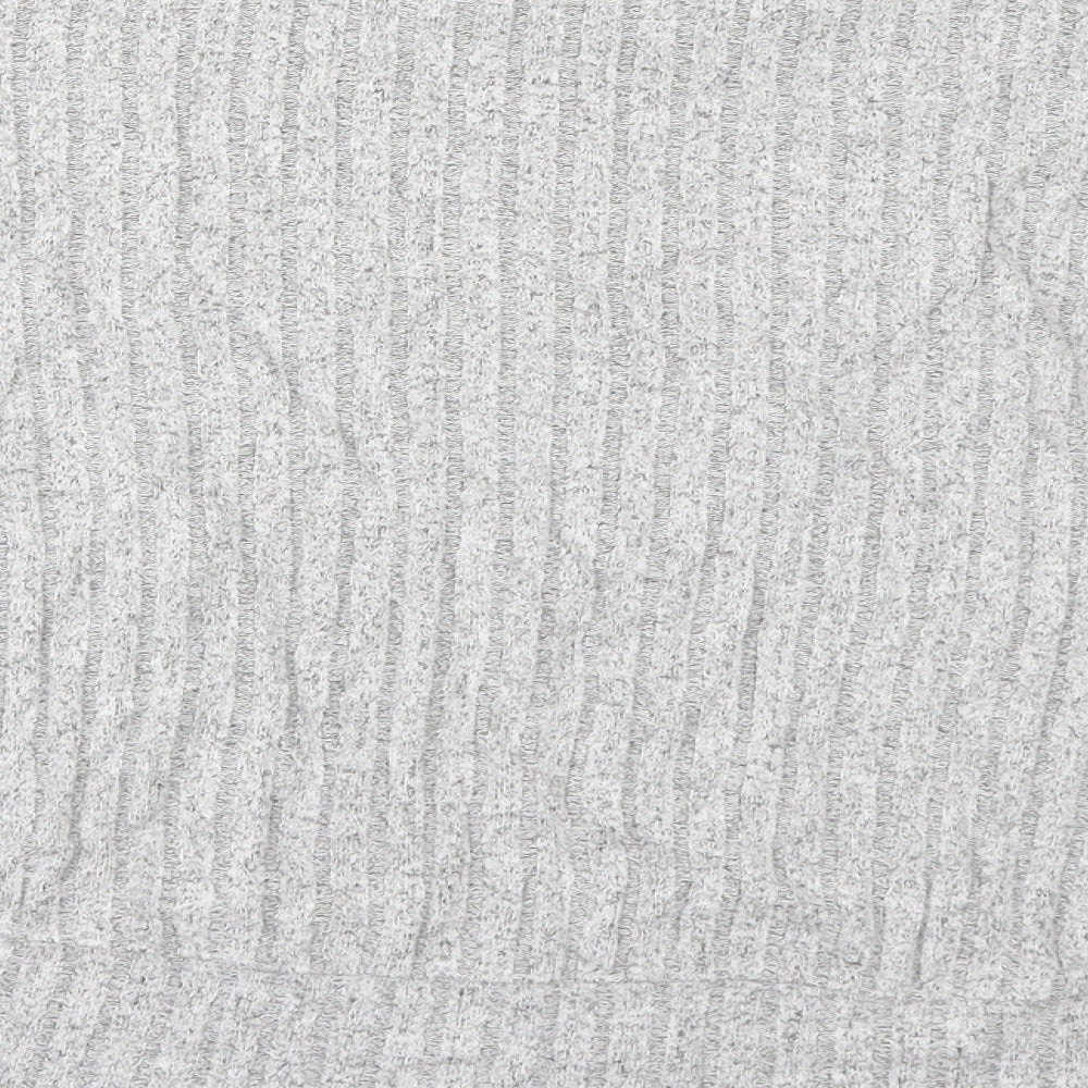 Brand and care label for Marks & Spencer women’s grey jumper, size UK 14