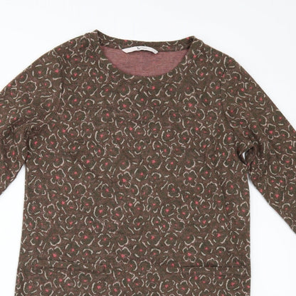 TU Womens Brown Floral  Jumper Dress  Size 8