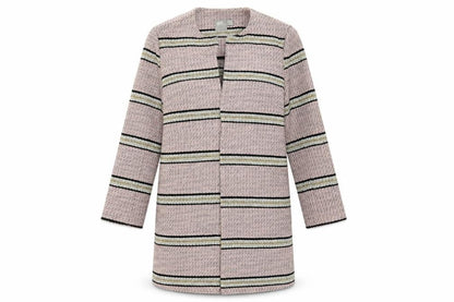 ASOS Womens Pink Striped  Overcoat Coat Size 8