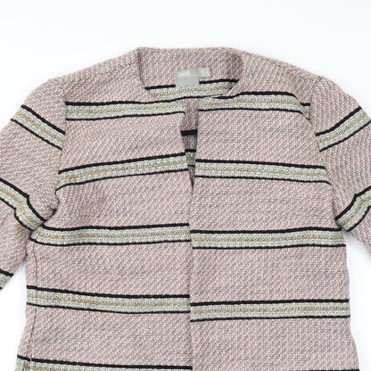 ASOS Womens Pink Striped  Overcoat Coat Size 8