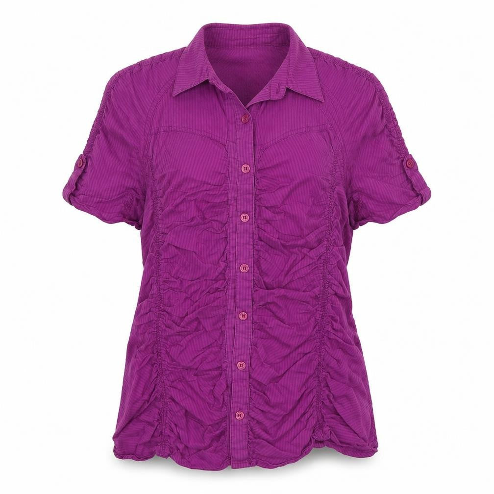 Mango Womens Purple   Tunic Button-Up Size XL