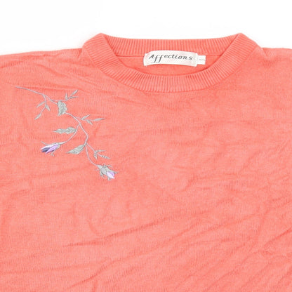 Affections Womens Orange   Pullover Jumper Size L
