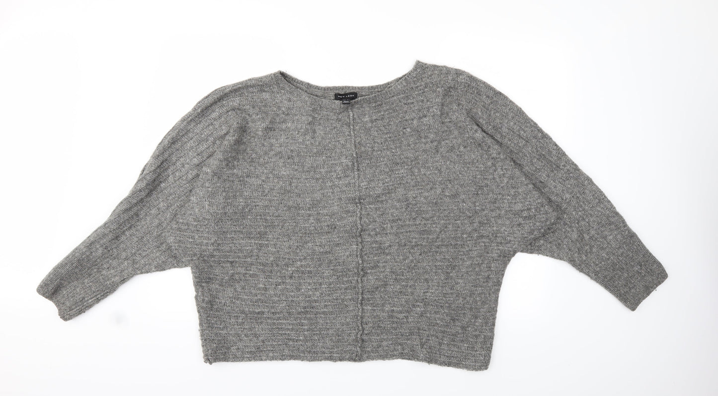 New Look Womens Grey  Knit Pullover Jumper Size L