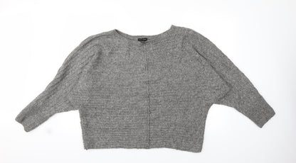 New Look Womens Grey  Knit Pullover Jumper Size L