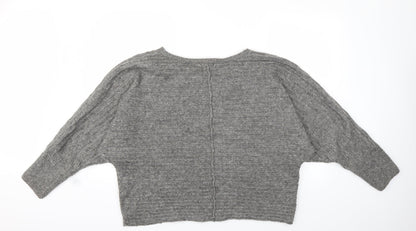New Look Womens Grey  Knit Pullover Jumper Size L