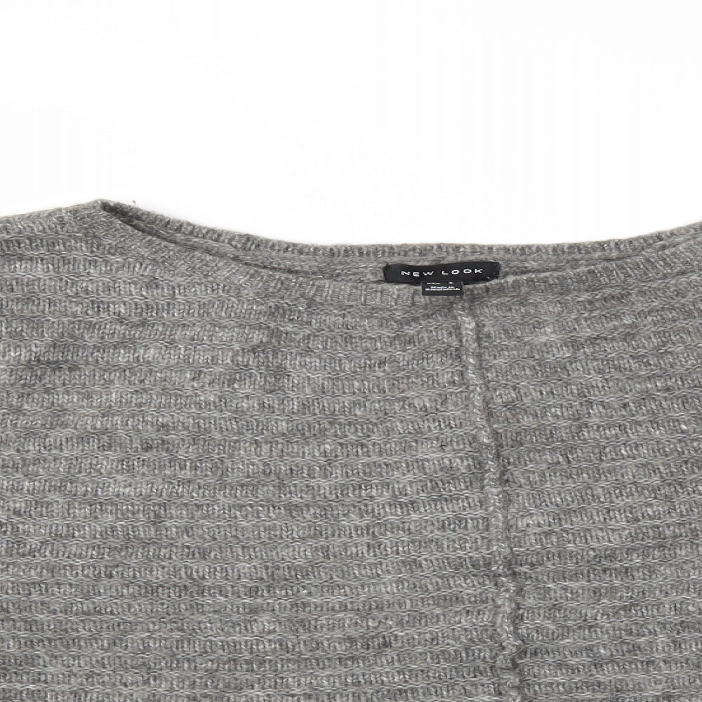 New Look Womens Grey  Knit Pullover Jumper Size L