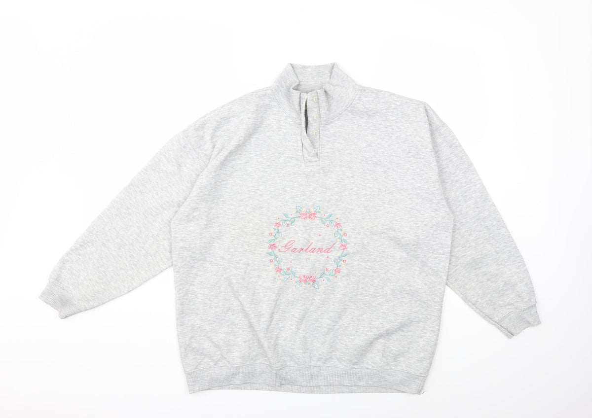 Additional front view of Nature Republic women’s grey pullover sweatshirt, size S