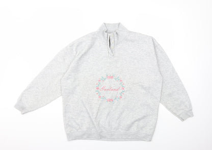 Additional front view of Nature Republic women’s grey pullover sweatshirt, size S