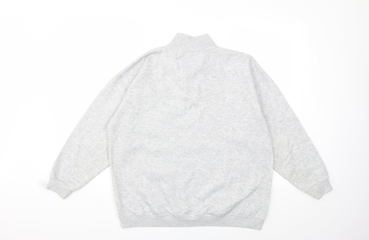 Back view of Nature Republic women’s grey pullover sweatshirt, size S
