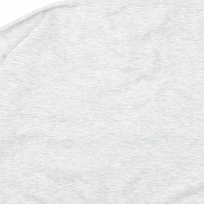 Brand and care label for Nature Republic women’s grey pullover sweatshirt, size S
