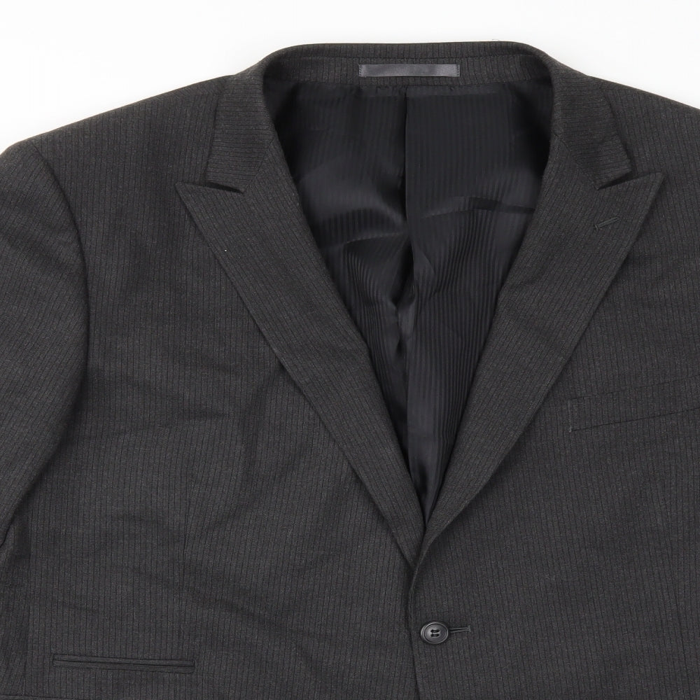 Mens UK Size 48 Burton Regular Grey Suit Jacket
