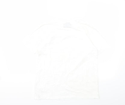 Netflix Womens White   Basic T-Shirt Size 10