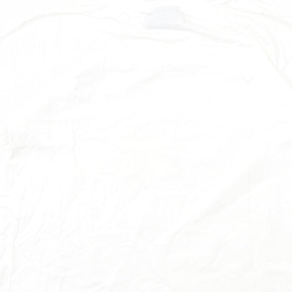 Netflix Womens White   Basic T-Shirt Size 10