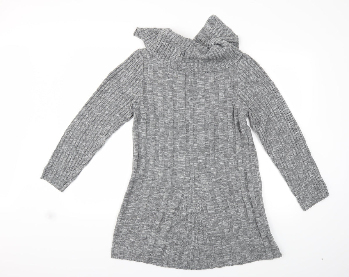 Back view of Bonmarché women’s grey knit jumper, size S
