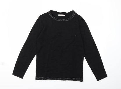 Front view of anna rose women’s black knit jumper, size S