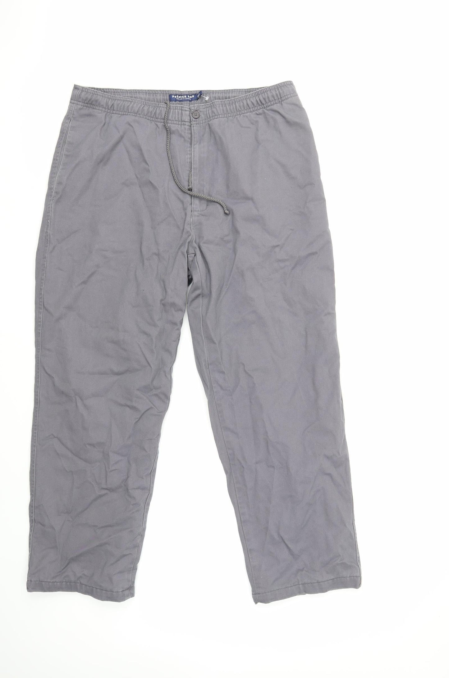 PREMIER MAN Mens Grey   Trousers  Size 36 in L27 in - short