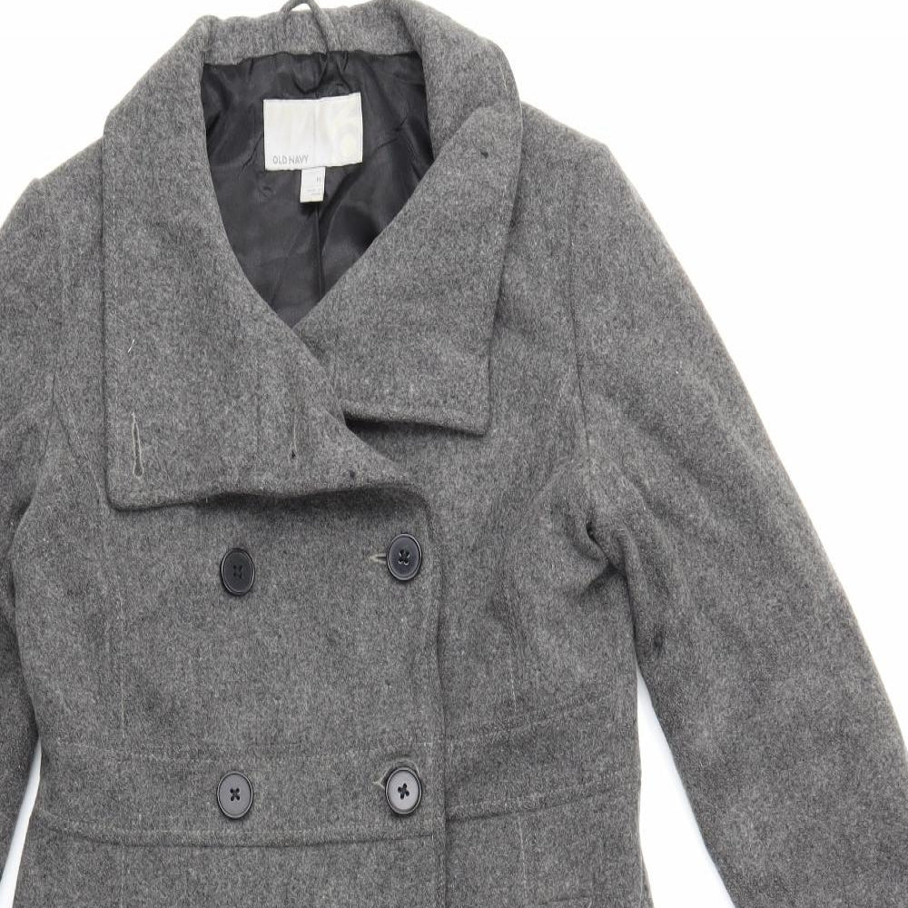 Womens UK Size M Old Navy Grey Trench Coat