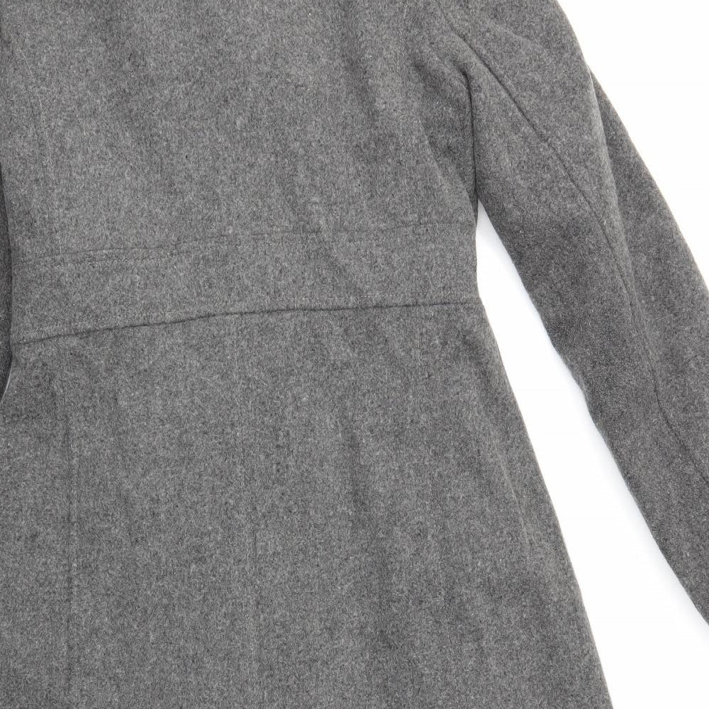 Womens UK Size M Old Navy Grey Trench Coat