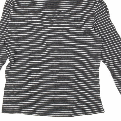 Womens UK Size S Zara Black Basic T-Shirt